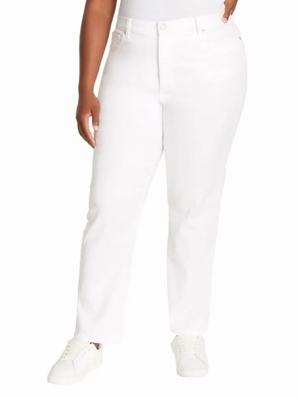 Gloria Vanderbilt  Amanda Stretch Denim Jean - White - 22W Plus waist 43-45